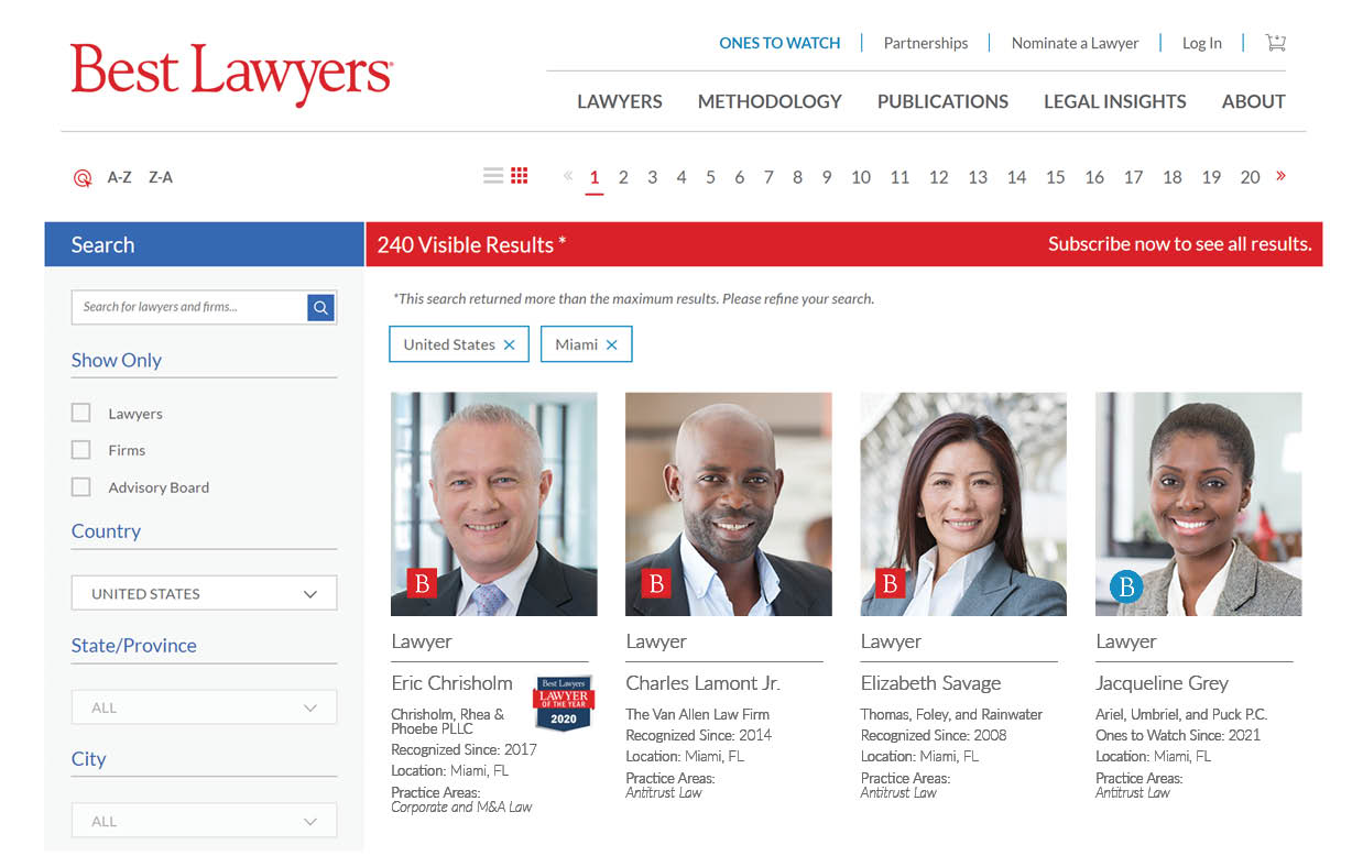 Best Lawyers Search Results